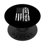 American Flag Echo Tech Cardiovascular Technologist USA PopSockets Swappable PopGrip
