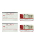Clarins Womens Ombre Satin Cream Eye Shadow 4g - 08 Glossy Coral x 2 - One Size