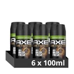 Axe Déodorant Bodyspray Compressé Homme Dark Temptation 48 h 100 ml LOT DE 6