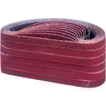 Slipband 13 x 457 mm, Slipbandsats (10 x korn 40/60/80/120/180/240 vardera) för bandslipar, kompatibel med Black&Decker Power Lime (60 delar