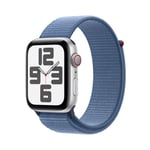 Apple Watch SE OLED 44 mm Numérique 368 x 448 pixels Écran tactile 4G Argent Wifi GPS (satellite), argent - Neuf