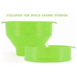 Foldable Silicone Popcorn Maker Green Microwave Popper for Oven FIG UK
