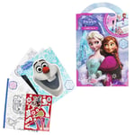 OFFICIAL DISNEY FROZEN CARRY PACK POSTER COLOUR IN MASK OLAF ANNA ELSA STICKERS