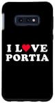 Coque pour Galaxy S10e I Love Portia Nom assorti pour petite amie et petit ami Portia