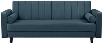 Habitat Preston Velvet 3 Seater Clic Clac Sofa Bed - Navy