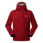 Berghaus Men's Paclite Peak Vent Gore-Tex Waterproof Shell Jacket, Red Dahlia, S