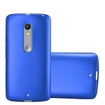 cadorabo Coque pour Motorola Moto X Play en Metallic Bleu - Housse Protection Souple en Silicone TPU avec Anti-Choc et Anti-Rayures - Ultra Slim Fin Gel Case Cover Bumper