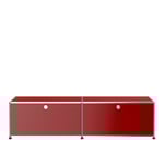 USM - USM Haller 3 TV-bänk USM Ruby Red - TV-bänkar - Fritz Haller,Paul Schärer - Röd - Metall