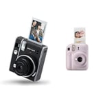 instax mini 40 instant film camera, easy use with automatic exposure, Black & mini 12 camera, LILAC PURPLE