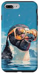 iPhone 7 Plus/8 Plus Cool Penguin with Sunglasses in Ice Water Case