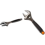 Bahco 9033 Extra Wide Jaw Adjustable Wrench, 270mm Length & 9031 Adjustable Wrench, 200mm Length