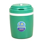 LOVIVER Car Insulated Bucket Summer Round Thermal Leakproof Ice Cube Cooler Beverage Cooler for Wine Vegetable Storage - 2.8L Green