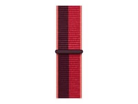 Apple - (PRODUCT) RED - boucle pour montre intelligente - taille Regular - rouge - pour Watch Hermès Series 7, Hermès Series 9, Nike Series 7, Series 10, Series 8, Series 9
