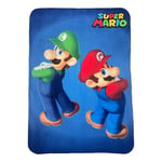 Super Mario 'Luigi and Mario' Fleece Blanket 140cm (55") X 100cm (39.5")