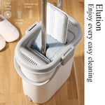 Flat Mop And Buckets Set Wash And Dry Mopping System With Bucket, Stainless Steel Pole And Extra Washable Mop Refill Pads Flat Mop Bucket Set Dry Mopping System For household cleaning