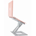 Laptop Stand Adjustable with Anti-skip Hook, Ergonomic Aluminum Computer Stand for Desk, Ventilated Multi-Angle Laptop Riser Compatible for Ipad/Tablet/Macbook Pro/Lenovo/Samsung/Dell/Acer 10-17 inch