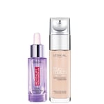 L’Oreal Paris Hyaluronic Acid Filler Serum and True Match Hyaluronic Acid Foundation Duo (Various Shades) - 2N Vanilla