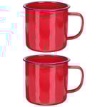 2 st Emaljmugg Emalj Camping Kaffemugg Återanvändbar Emalj Te Vatten Dryckeskopp