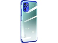 Hurtel Clear Color Fodral Gelfodral Med Metallram Xiaomi Redmi Note 10 5G / Poco M3 Pro Blå