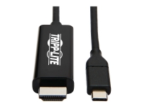 Tripp Lite USB C to HDMI Adapter Cable USB 3.1 Gen 1 4K M/M USB-C Black 6ft - Video/lydkabel - 24 pin USB-C hann reversibel til HDMI hann - 1.8 m - svart - 4K-støtte
