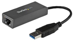 STARTECH - USB 3.0 to Gigabit Ethernet Adaptor, Black
