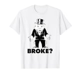 Monopoly Mr. Monopoly Broke? Classic Funny Logo T-Shirt