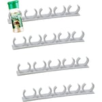 4-pack 20-klips kryddhylla väggmonterad kökskryddburkställ, organiseringsställ, flaskklämmor