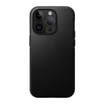 iPhone 14 Pro Nomad Modern Leather Deksel - MagSafe Kompatibel - Svart