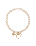 Støvring Design Minnie Mouse Armbånd i 9 Karat Guld med Perler