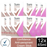 Sure Women Maximum Protection Confidence Anti-Perspirant Cream, 12 Pack , 45ml