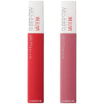 Maybelline New York - Lot de 2 Rouges à Lèvres Superstay Matte Ink - Teintes : Pioneer + Lover