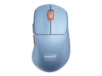 Cherry Xtrfy M64 - Mus - Ergonomisk - Optisk - 5 Knappar - Trådlös - 2.4 Ghz - Trådlös Usb-Mottagare - Blå