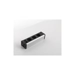 Multiprise VERSA Frame 2.0 - Bloc encastrable 3 Prises + 2 RJ45 USB HDMI Noir câble 3m