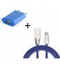 Pack Chargeur Lightning pour IPHONE SE 2020 (Cable Fast Charge + Prise Secteur Couleur USB) APPLE IOS - BLEU