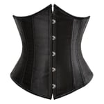 Sexig Gotisk Underbystkorsett och Midjekorsett Bustier Topp Arbetskläder Black S