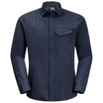 Jack Wolfskin Men's Lakeside Roll-up Shirt M Jacket, Night Blue, Medium