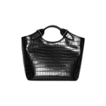 Teddy Tote Veske, Croco Sort