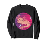 Peace, Love Axolotl Retro Axolotl Lover Victory Salamander Sweatshirt