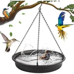 Hängande fågelbad Hängande fågelmatare - WJGarden Fågelbad Fågelmatare Platta Hängande bricka Fågelbadsbricka Hängande fågel Vatten eller fågelmat hängande fågel Dark Grey