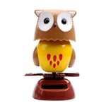 HMXA Auto Accessories Dashboard Decoration Car Ornament Car Styling Solar Powered Dancing Shaking Head Swing Doll Cute Owl Birds (Color Name : Beige)