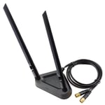 Dual Wireless Antenna Magnetic Base RP-SMA Cable WiFi BT Network Signal Extender