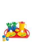 Breakfast Set On Tray In Net 23 Pcs Toys Toy Kitchen & Accessories Coffee & Tea Sets Multi/patterned Dantoy
