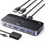 Ugreen CM662 HUBB 2-i-4 Switch + 2x USB-A Kabel - Svart - TheMobileStore Laddare & kablar