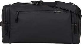 Calvin Klein Men Holdall Travel Bag Rubberised Hand Luggage, Black (Ck Black), One Size