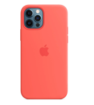 Apple Silikone-etui med MagSafe til iPhone 12 Pro Max – pink citrus