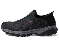 Skechers Men's Black Charcoal Low Top Sneaker Shoes 9