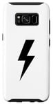 Coque pour Galaxy S8 Lightning Bolt Noir pour homme Idée cadeau Thunder Strike