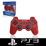 Official Genuine Sony PS3 Dual Shock 3 PlayStation Wireless Controller Red