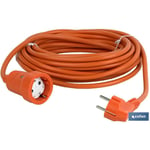Cofan - Prolongateur de câble bipolaire ip 44 Avec prise de terre latérale Câble de 10 et 25 mètres de couleur orange