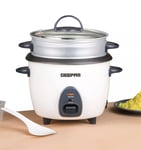Geepas Rice Cooker 1L Steamer Cooking Pot Non Stick Electric 400W Keep Warm